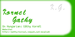 kornel gathy business card