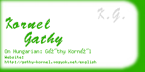 kornel gathy business card